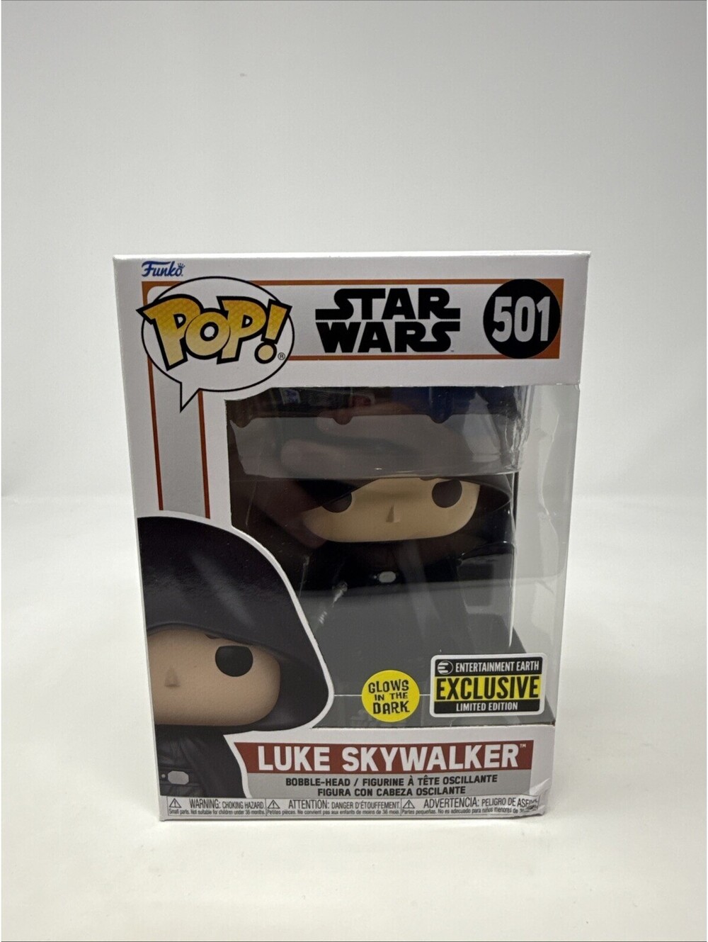 Funko Pop Star Wars Luke Skywalker 501 Glow In The Dark EE Exclusive
